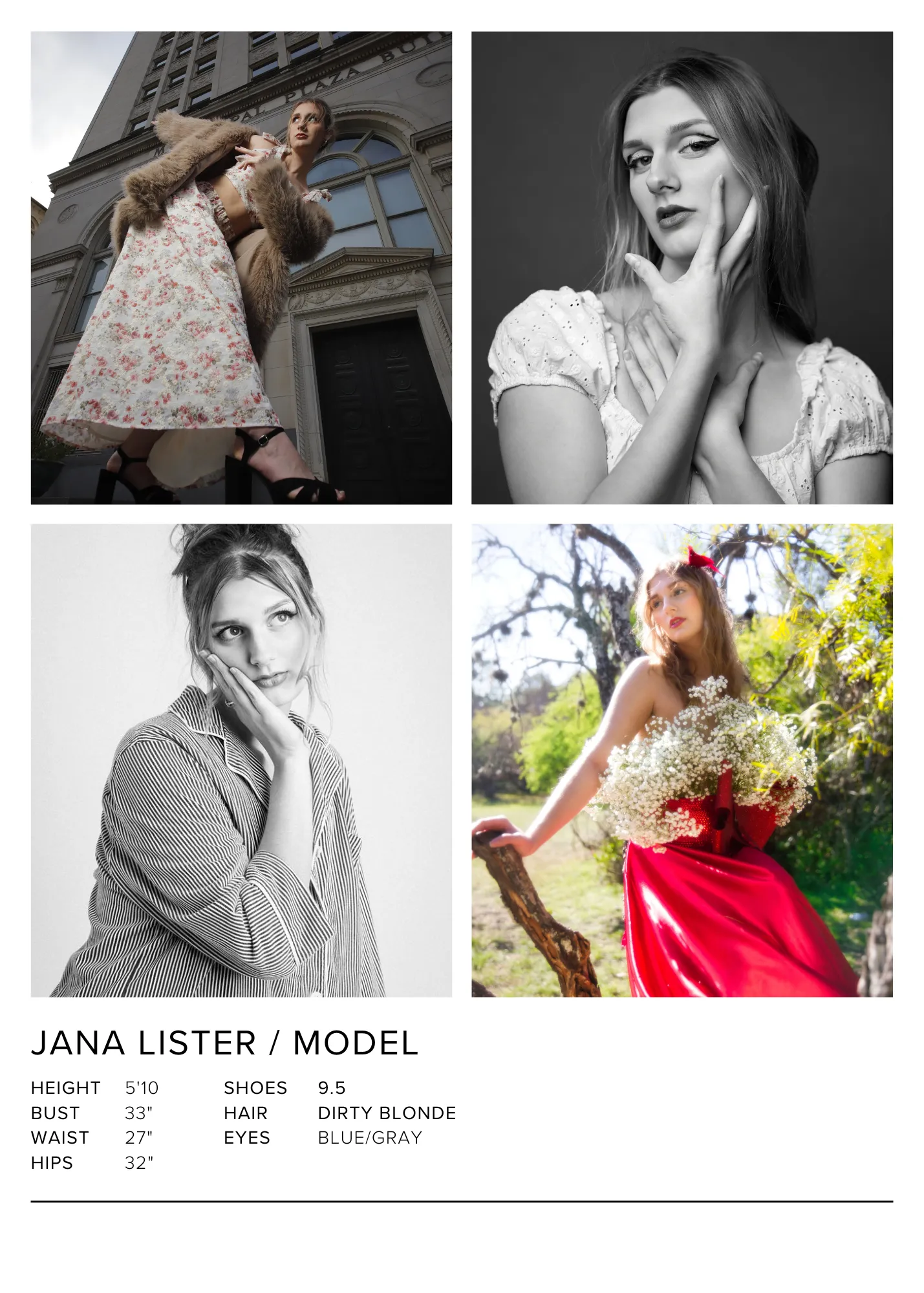 Jana Lister's Comp Card